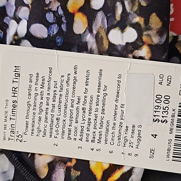 * NWT LULULEMON Train Times Training Luxtreme Pant 25" SIZE 4 - Picture 2 of 4